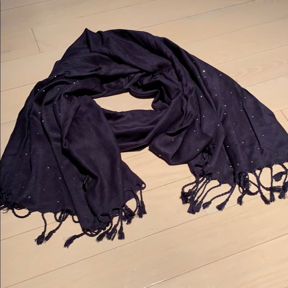 Navy Studded White House Black Market Scarf